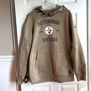 Nike Pittsburgh Steelers Mens NFL Salute to Service Hoodie w/Patches-Size Large